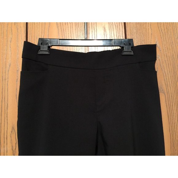C Sport Black Dress Pants Womens Size M 26" Inseam Pull On Slacks Stretch - Picture 2 of 8
